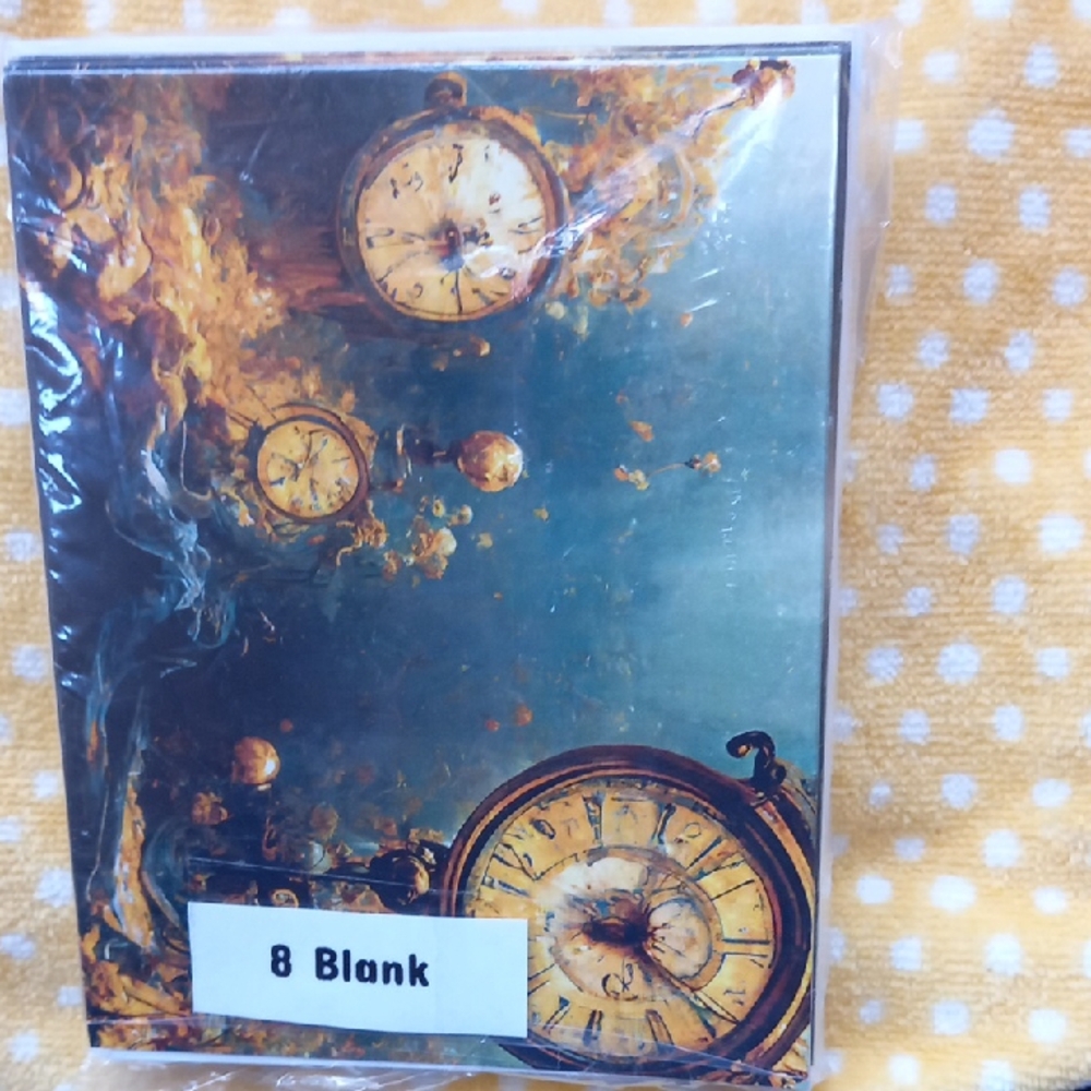 Vintage Clocks Abstract Stationery Set Of 8